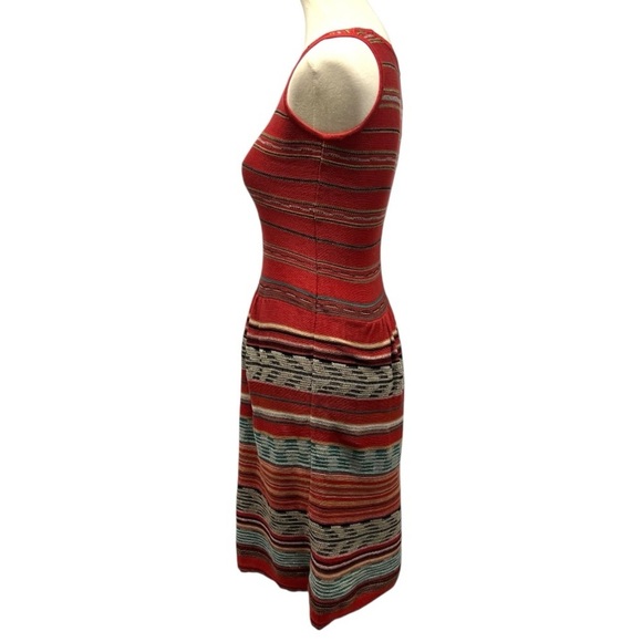 Peruvian Connection Red Pima Cotton Printed Sleeveless A Line Dress Women’s XS - Picture 3 of 12